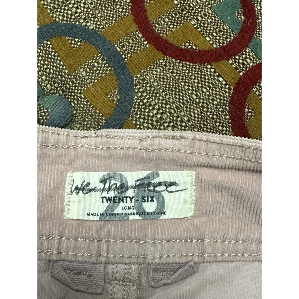 Free People We The Free Pink Corduroy Button Front Mini Skirt Size 26 Long